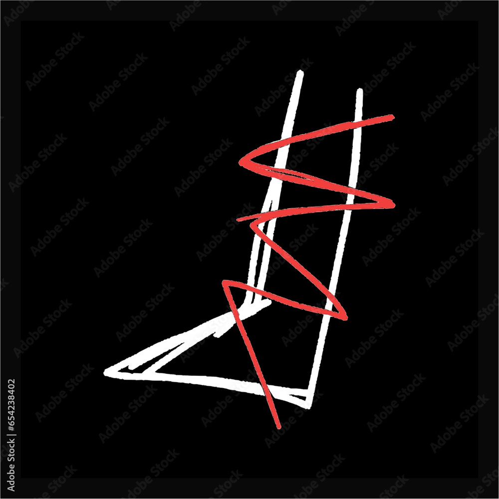step on illustration with abstract style vector step on illustration with abstract style vector