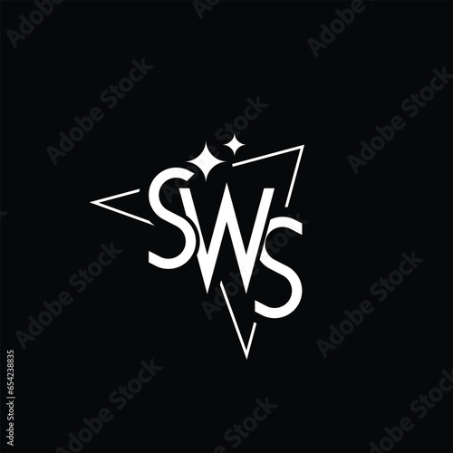 Monogram Letter SWS Logo Design Vector photo