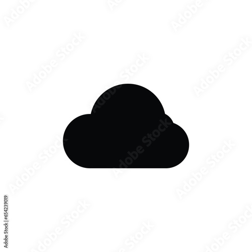 cloud on white background. cloud icon vector photo
