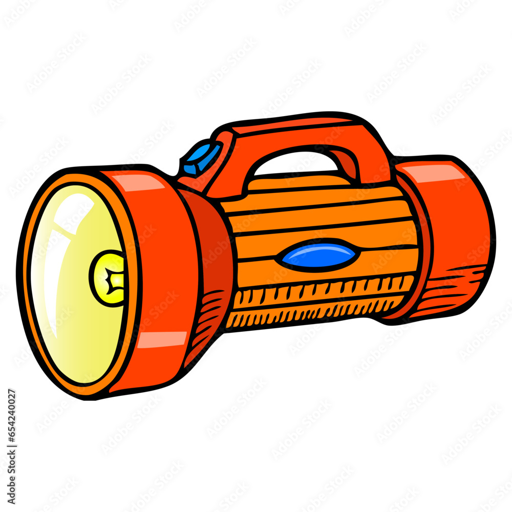 flashlight vector illustration