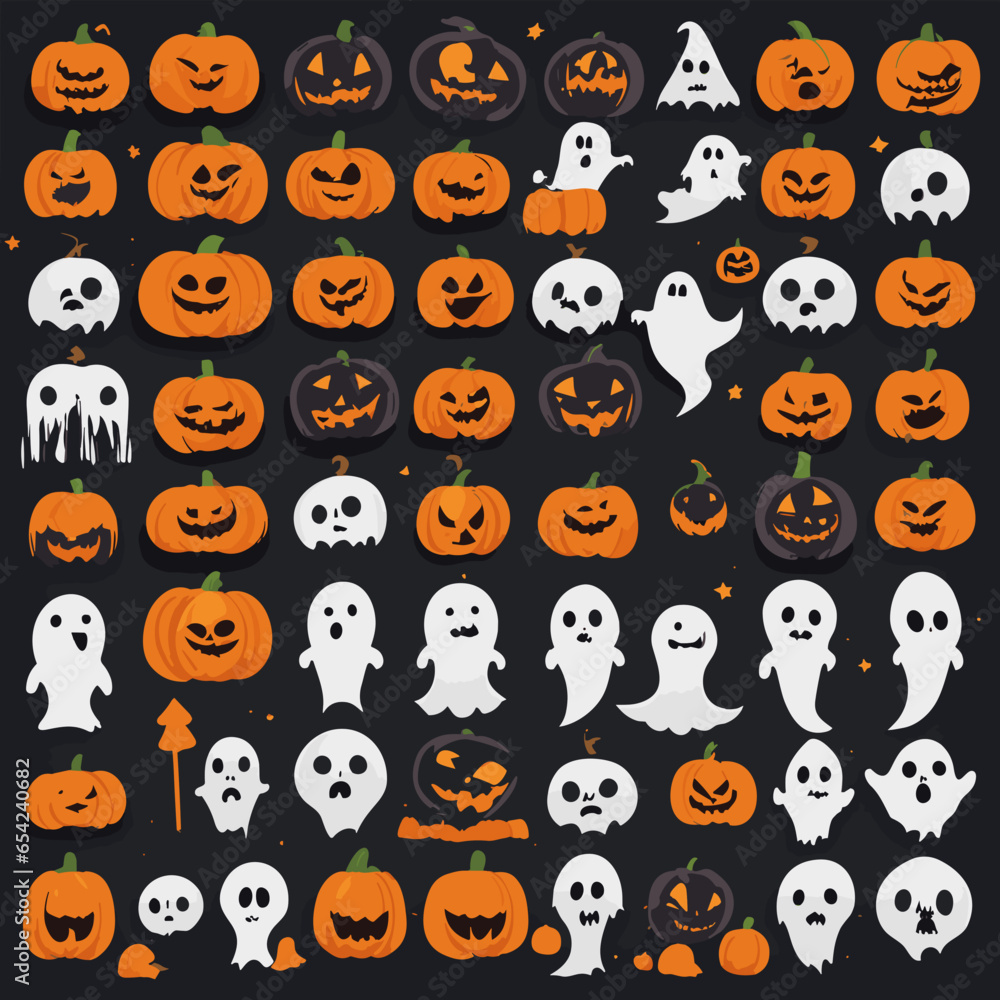 Obraz premium halloween seamless pattern