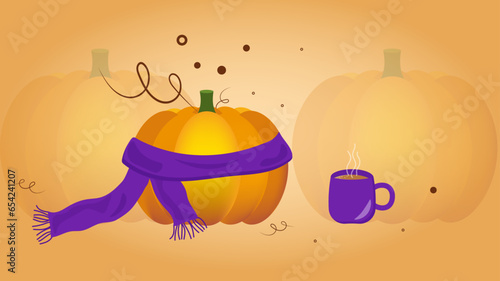 desktop background, Halloween, cocoa mug