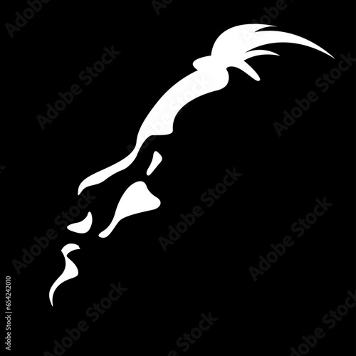 vector black and white illustration of a beautiful female face formed by a shadow. useful for advertising products for women, beauty salons, decorative and care cosmetics, logo, print, poster, design