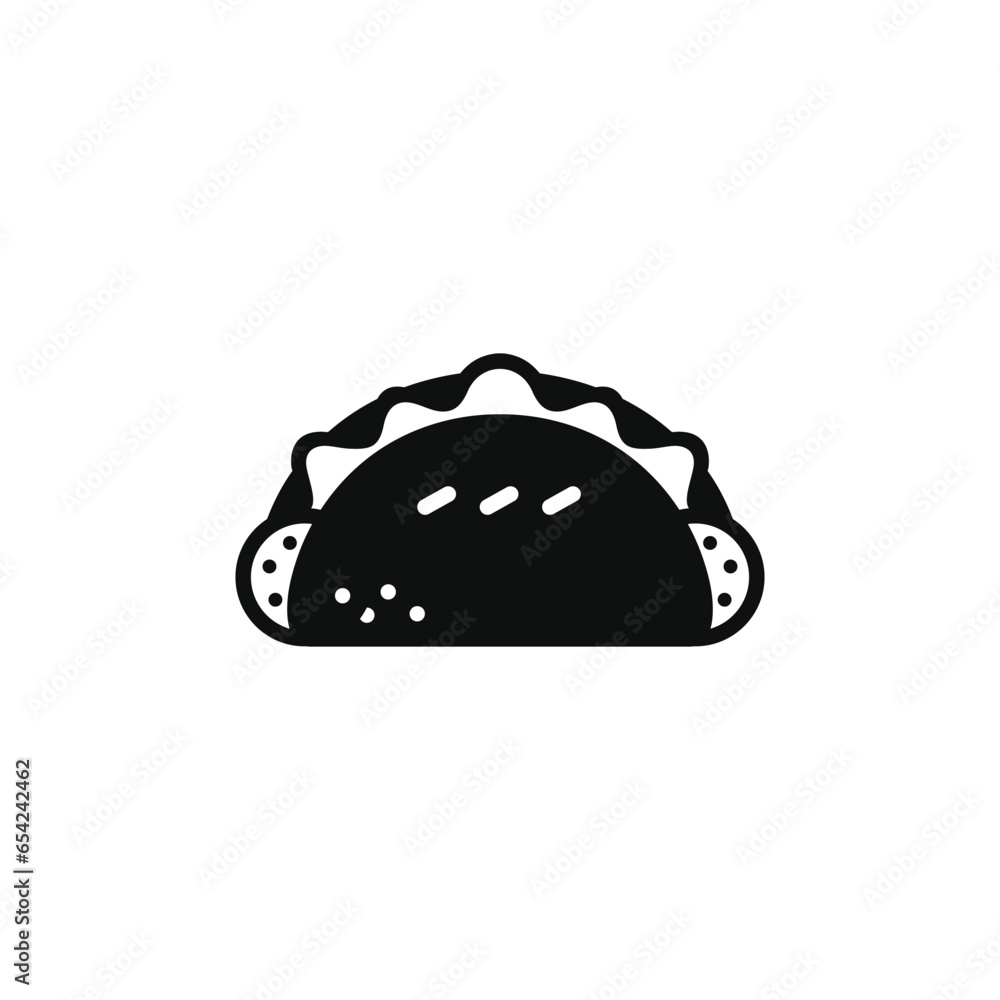 Taco icon isolated on white background Taco icon isolated on white background