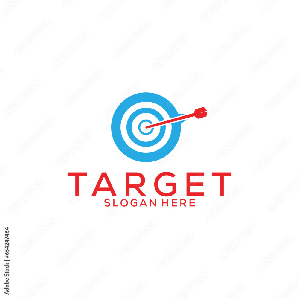 Target Logo design vector template, arrow on target logo icon Target Logo design vector template, arrow on target logo icon