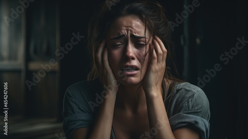 Woman suffering from depression