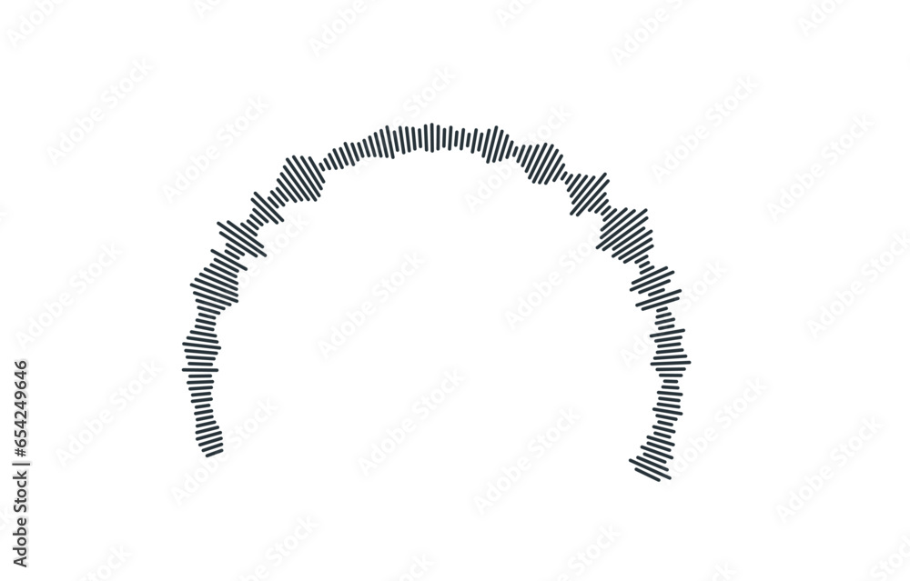 podcast sound waveform pattern for radio audio, music player, video editor, voise message in social media chats, voice assistant, recorder. vector illustration