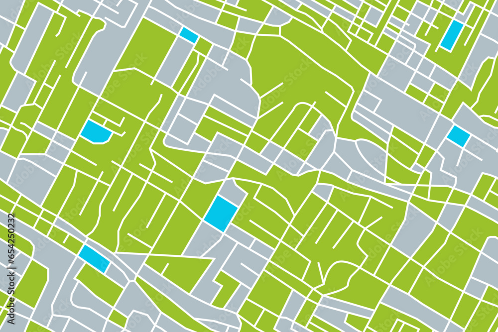 street map of city, seamless map pattern of road