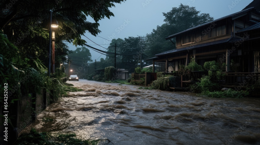 Obraz premium Heavy Flood after Heavy Rain