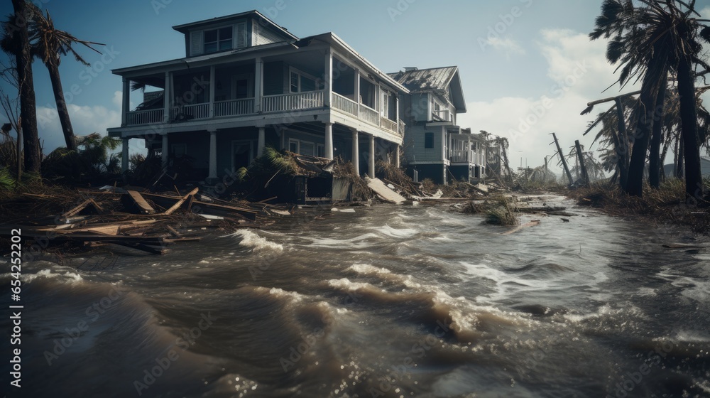 Hurricane destroyed homes
