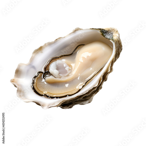 Single Oyster Isolated on Transparent or White Background