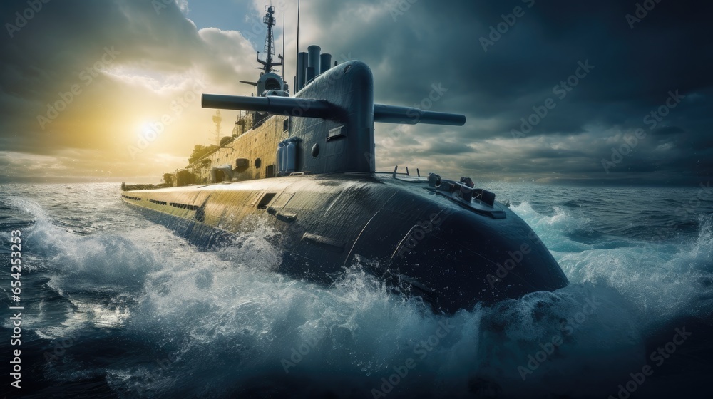Nuclear submarine - obrazy, fototapety, plakaty 