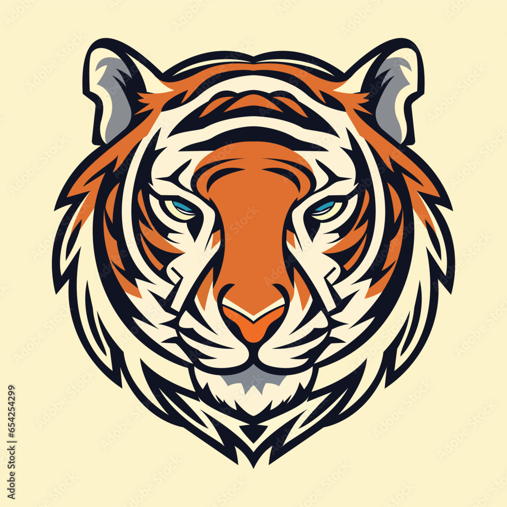 tiger head mascot vector
