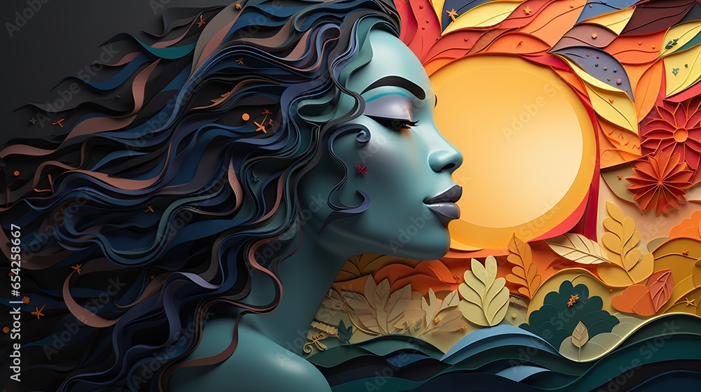 Relaxed woman illustration. Beautiful girl wellness concept. Relaxed woman illustration. Beautiful girl wellness concept.