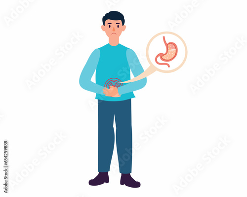 Feeling pain bloating abdomen gastroesophageal reflux heartburn gastric disease