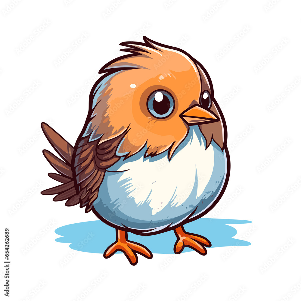 Sparrow , PNG, Illustration Design, Cartoon For Tshirt 