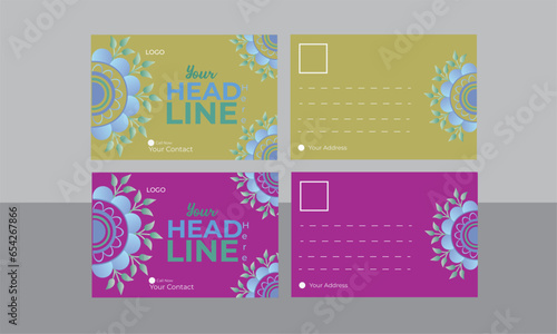 Modern Post Card  Design Template.