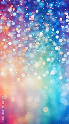 rainbow colors abstract background with bokeh and blurred room for text. © W&S Stock