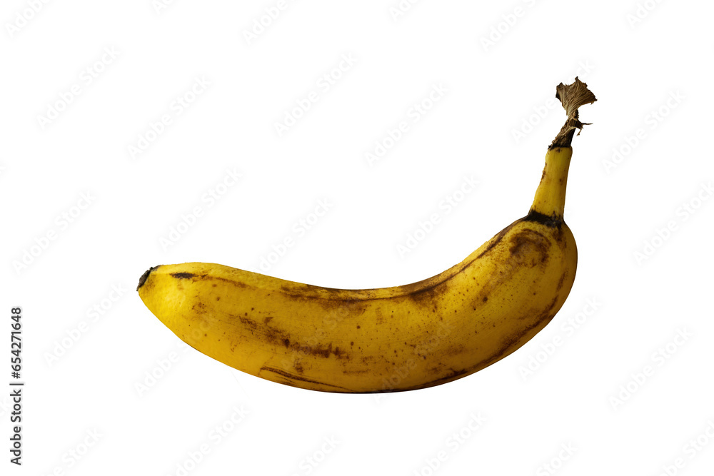 Banana isolated on transparent background.