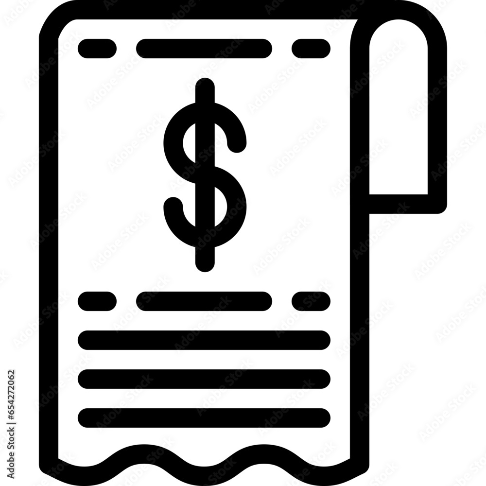 Invoice icon on transparent background Invoice icon on transparent background