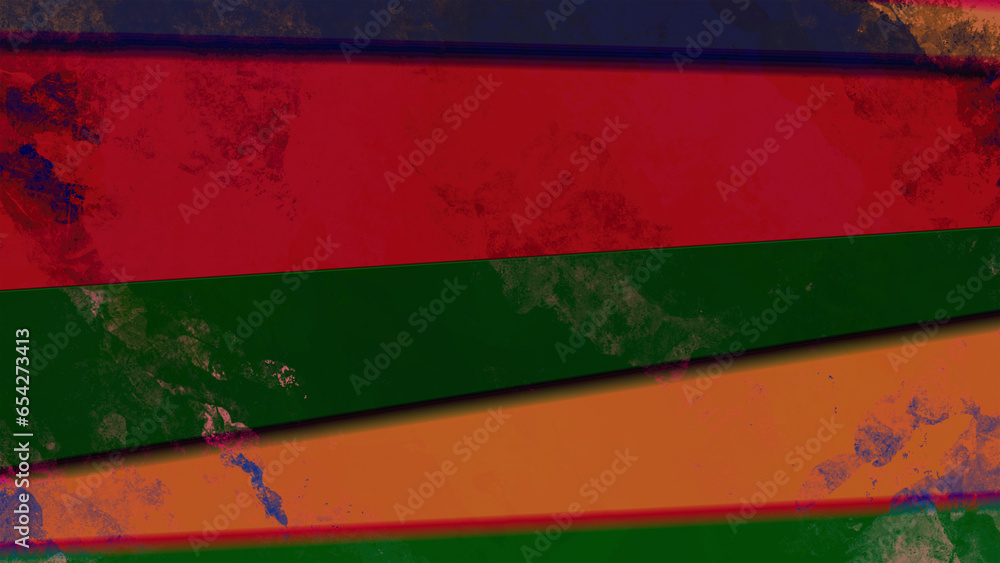 Rot grün orange Linien, Flächen Hintergrund mit Farbflecken, für Design, Web Banner, Business...