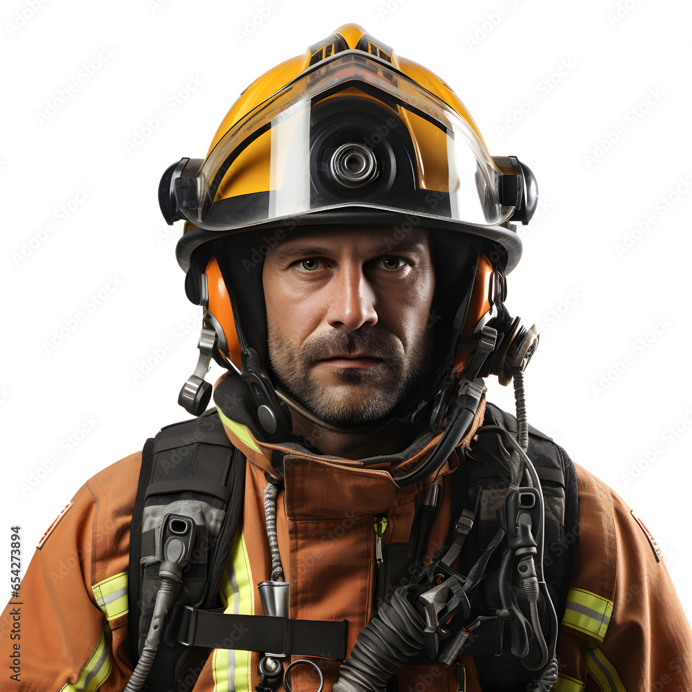 firefighter isolated on transparent background firefighter isolated on transparent background