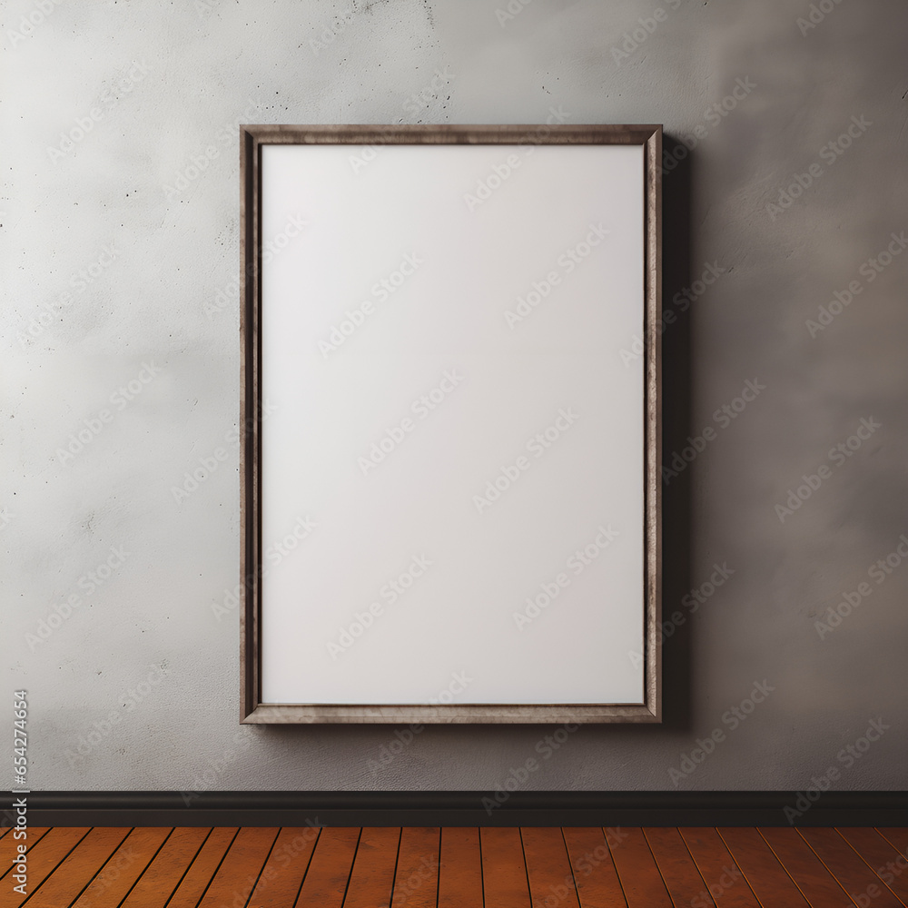 modern interior empty Frame on a wall modern interior empty Frame on a wall