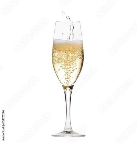 glass of champagne isolated on transparent background Remove png, Clipping Path