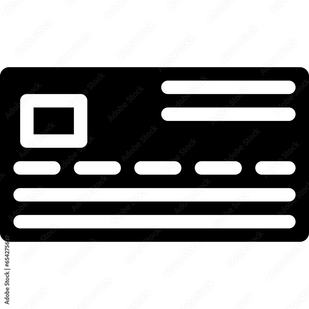 Credit card icon on transparent background Credit card icon on transparent background