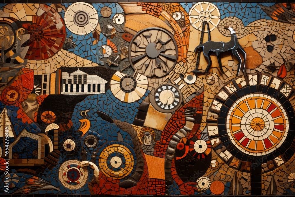 A mosaic of various cultural symbols and patterns, representing the beauty of diversity.