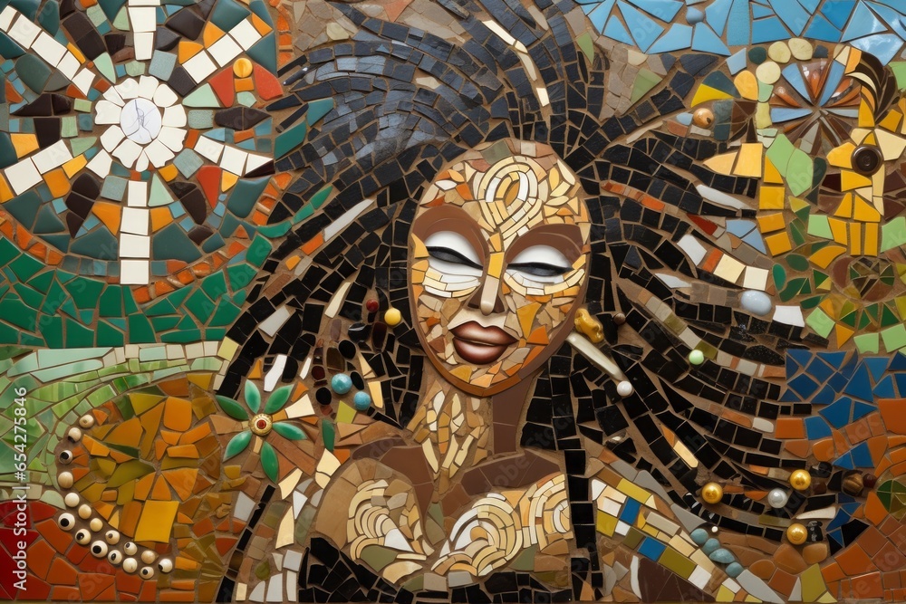 A mosaic of various cultural symbols and patterns, representing the beauty of diversity.