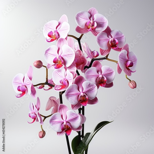 Full View Kefersteinia Orchid On A Completely , Isolated On White Background, For Design And Printing