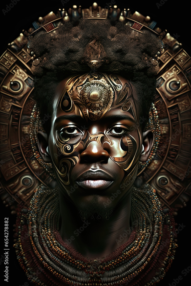 The Fractal Beauty of an African God