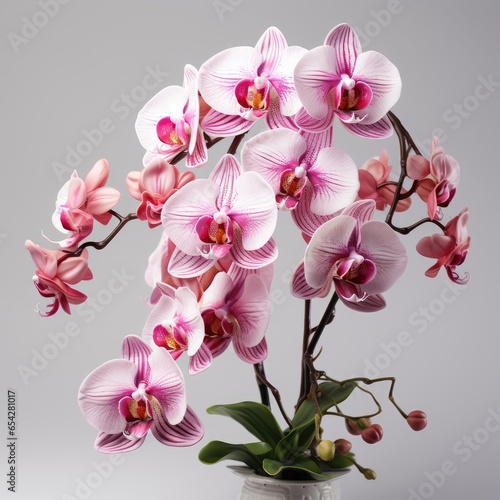 Full View Tolumnia Orchid On A Completely   Isolated On White Background  For Design And Printing