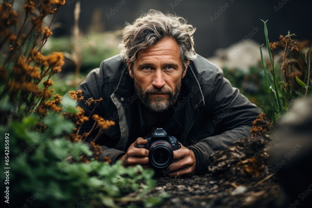 Male photographer, photojournalist, paparazzi. AI generated. Male photographer, photojournalist, paparazzi. AI generated.