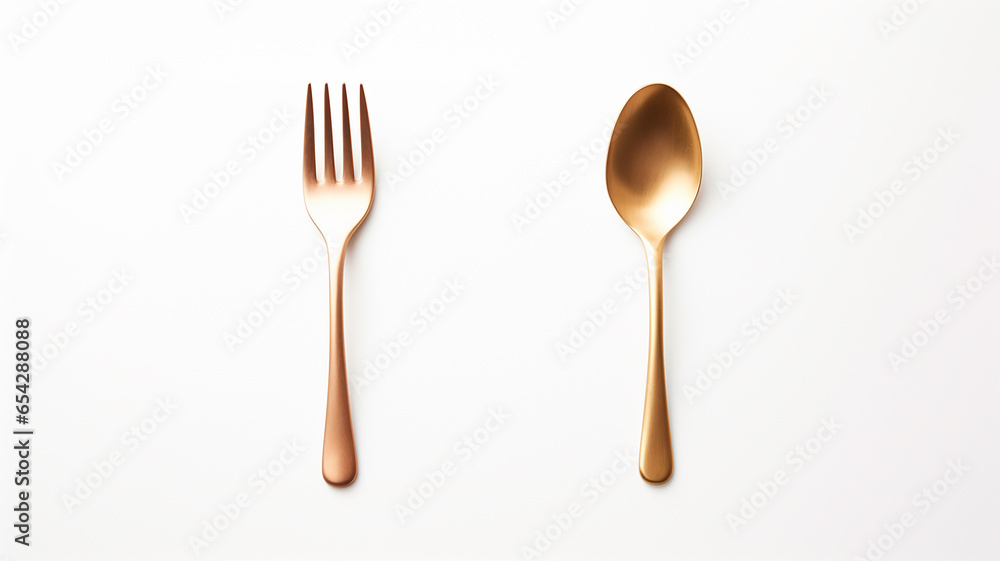 fork and spoon isolated on white background. fork and spoon isolated on white background.
