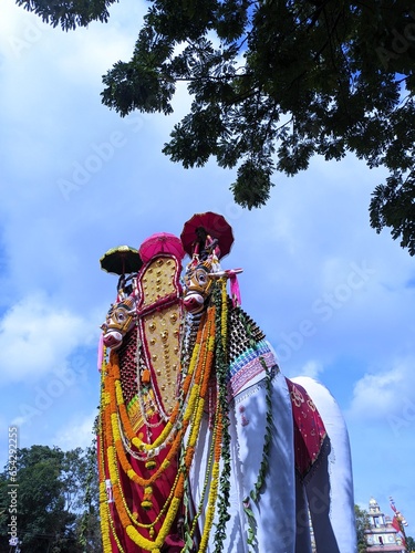 Onam festival at the historic Ochira temple photo