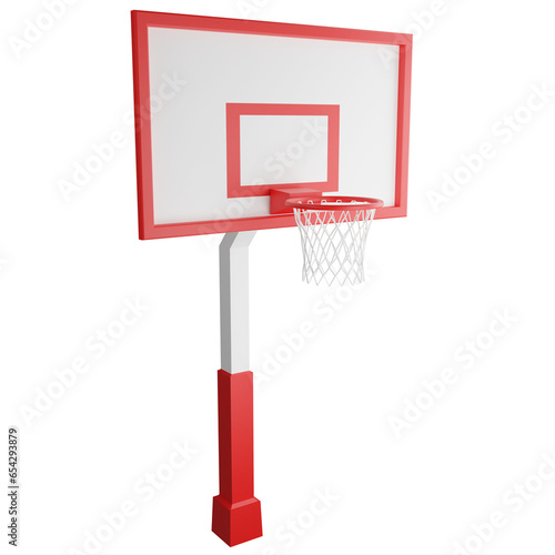 Basketball post clipart flat design icon isolated on transparent background, 3D render sport and exercise concept 2