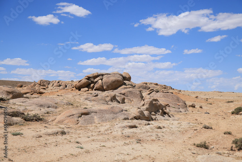 Typical wind eroded rocks in the Gobi Desert, Mongolia © Stefano