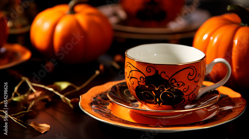 Pumpkin style dinnerware set 