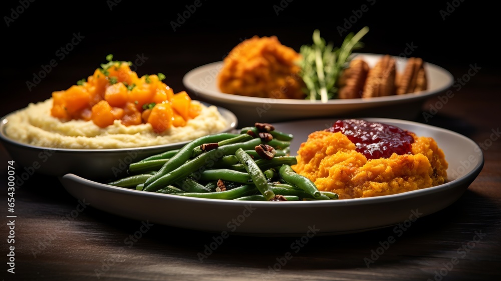 Table of Colorful Holiday Food and Dishes Professional Photo Table of Colorful Holiday Food and Dishes Professional Photo