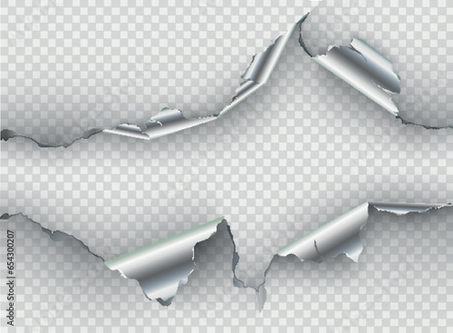 Glass framework, broken glass set. Vector illustration