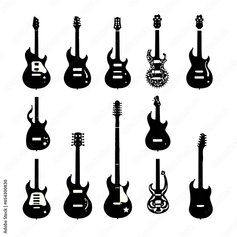 Fototapeta premium set of guitars