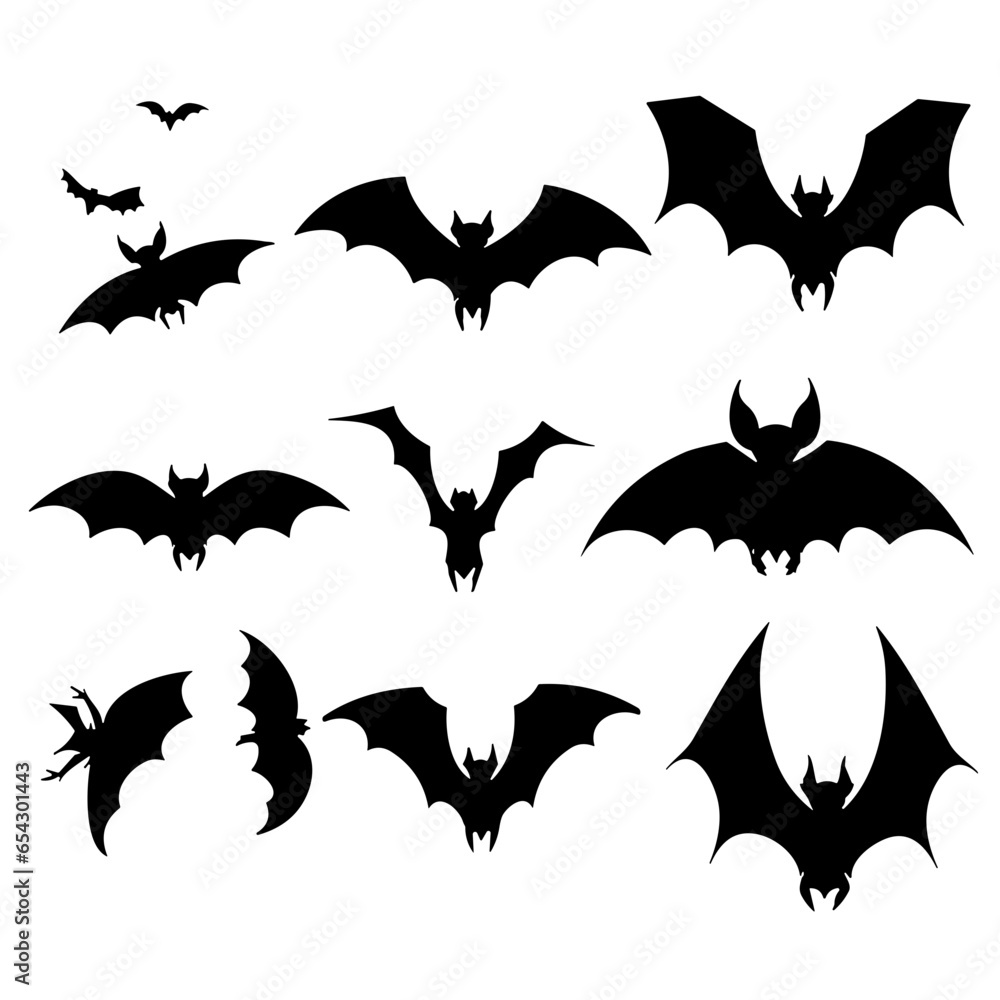 Naklejka premium set of bats