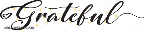 quote grateful design lettering typographic motivation