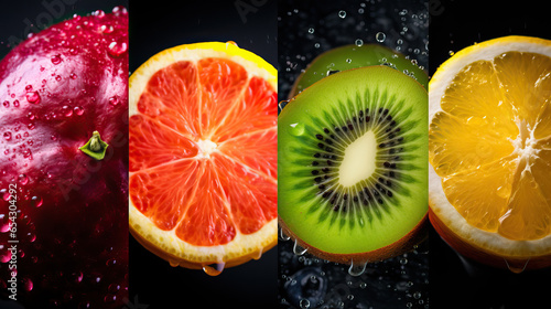 Juicy and Vibrant Fruits on a pile