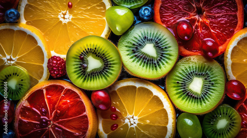 Juicy and Vibrant Fruits on a pile
