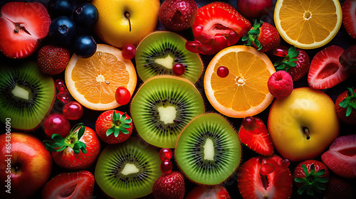 Juicy and Vibrant Fruits on a pile