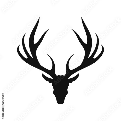Antler Black Color Vector Illustration