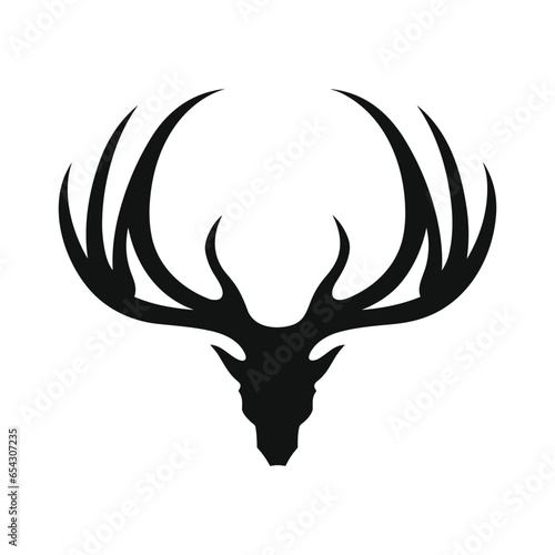 Antler Black Color Vector Illustration